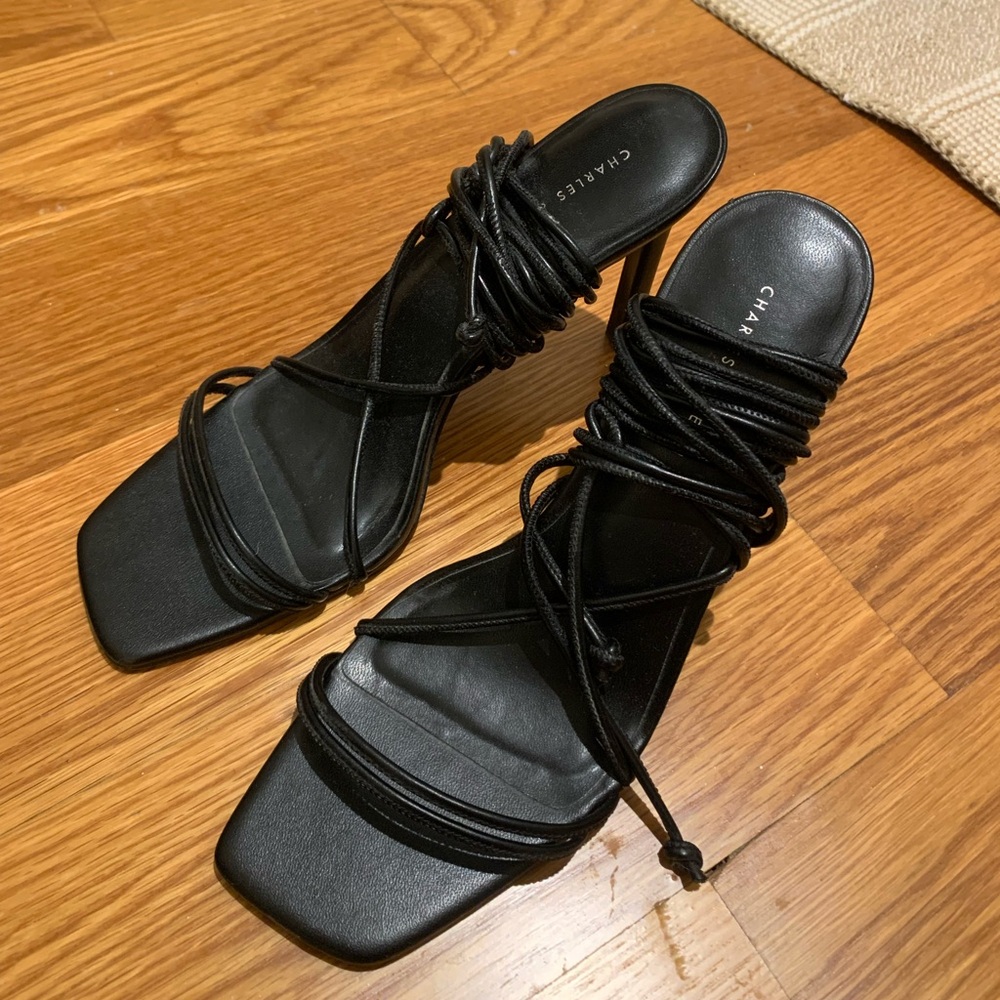 Charles & Keith Strappy Tie-Around Stiletto Sandals - EU 37